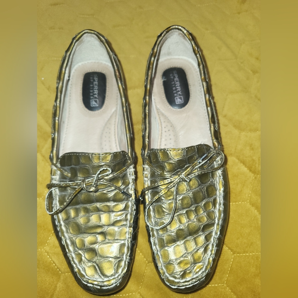 SPERRY Top Sider Olive Croc Print Patent L… 6.5M